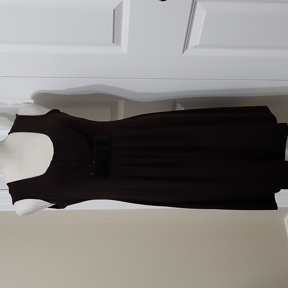ENFOCUS STUDIO BROWN COLORED PULL OVER DRESS SZ 8 IN GREAT CONDITION